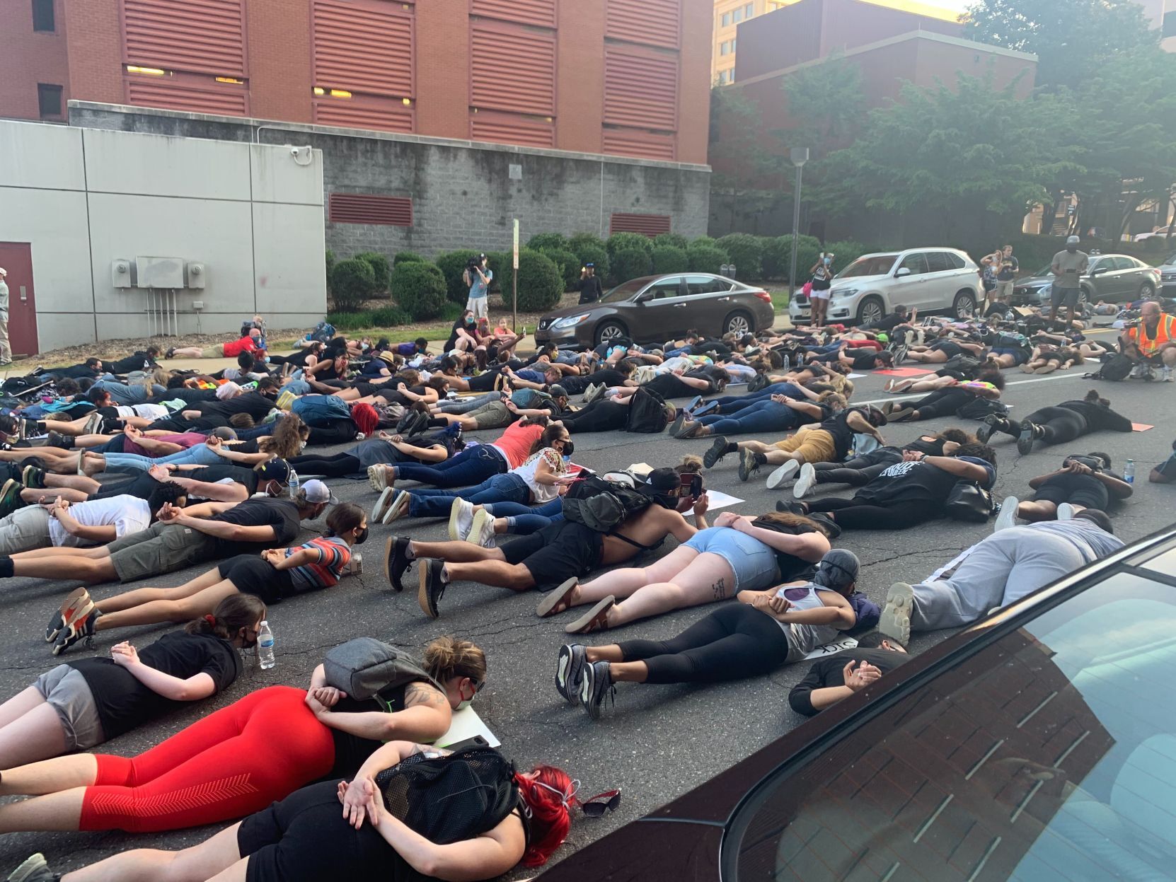 Protesters at jail